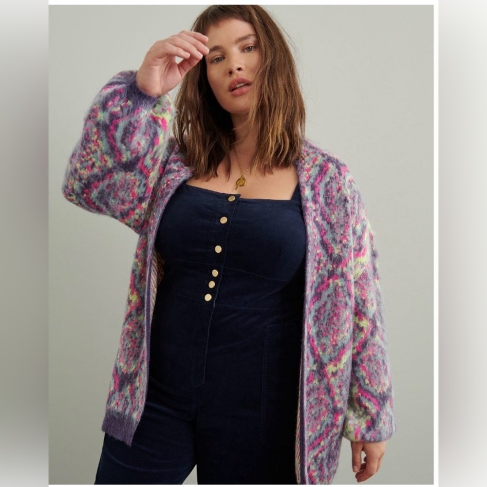 NWT Anthropologie Maeve Peggy Python Cardigan S